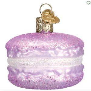 Old World Christmas Macaron Glass Ornament - Purple